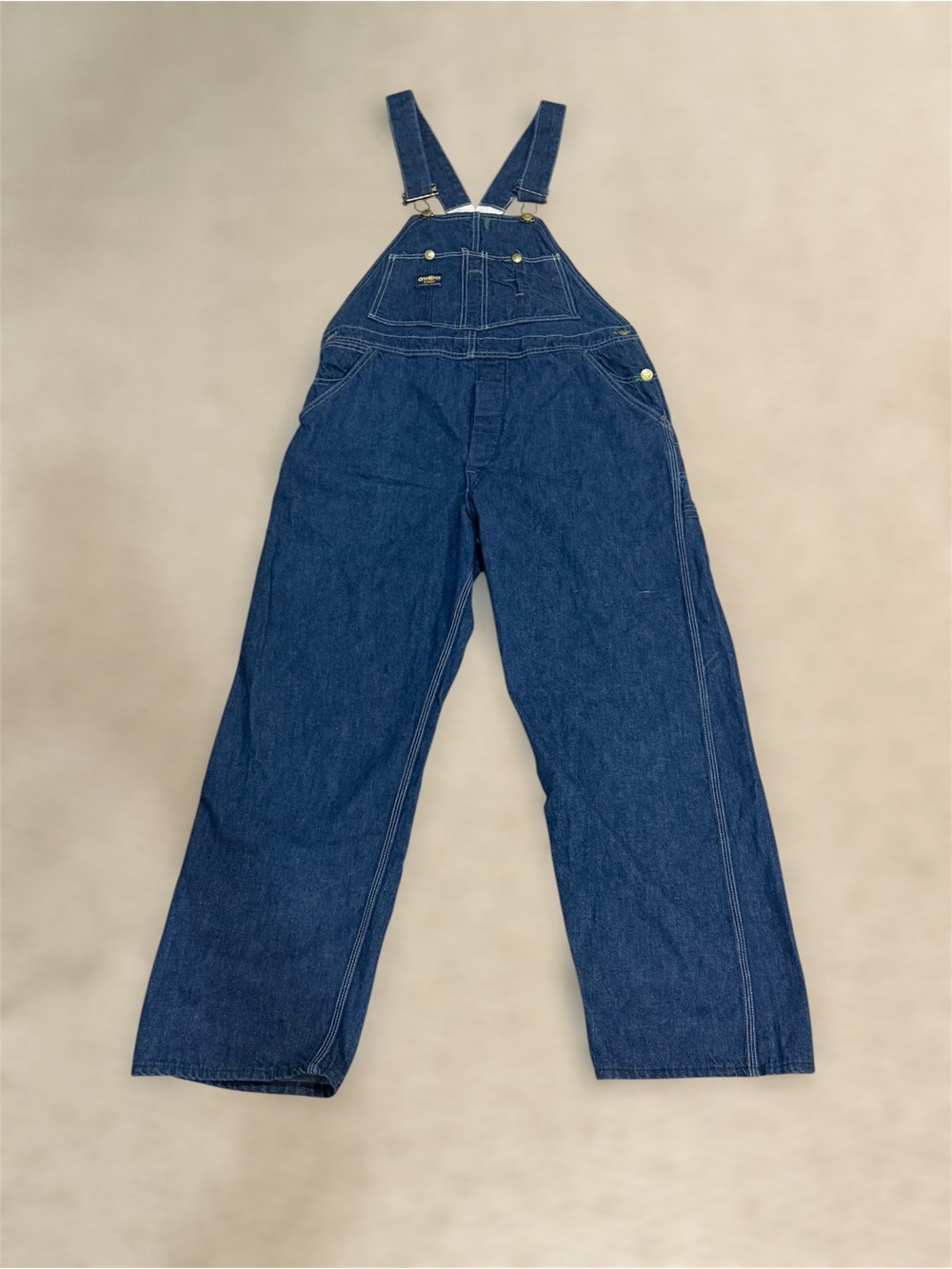 Vintage Adult OshKosh B'gosh Union Made denim overalls cross-back elastic straps